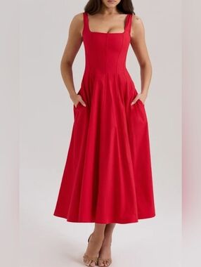 knee length dresses for ladies Ophelia Corset Midi Dress main image 1
